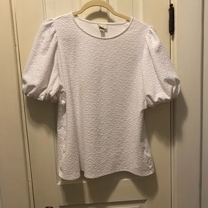 White bishop short sleeve top size L